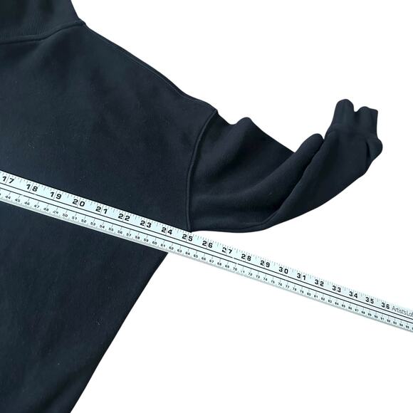 Athleta Cozy Karma 1/4 Zip Sweatshirt Women Small Black Long Sleeve Fleece Lined - Picture 7 of 10